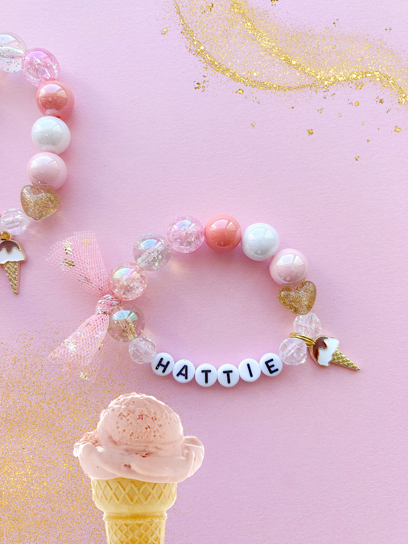 Ice Cream Beaded Charm Bracelet (CHR-8)