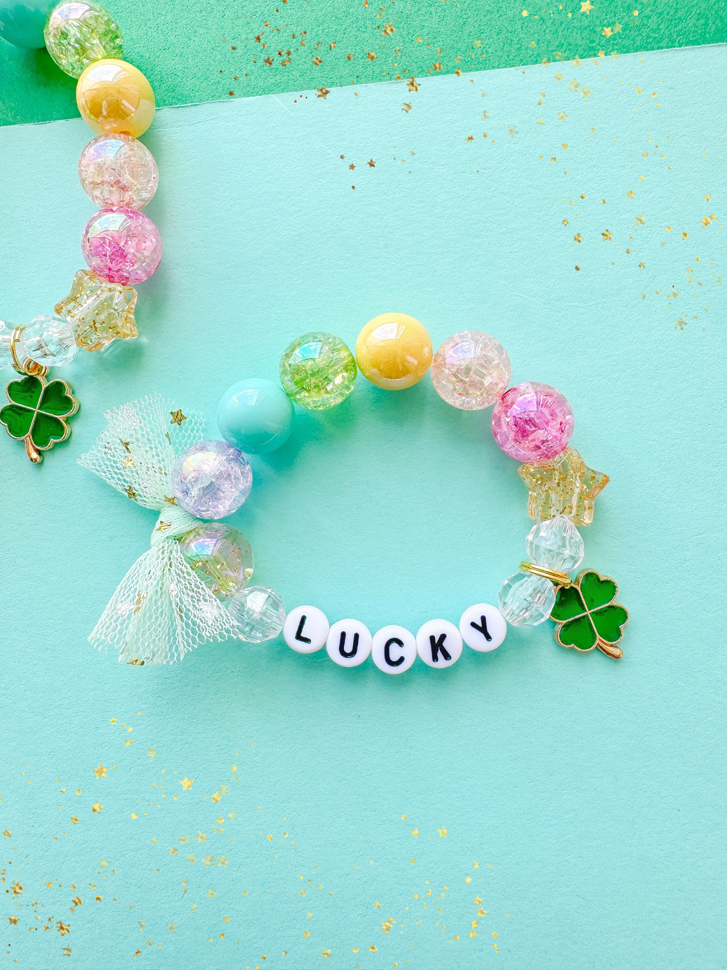 Kids St. Patrick's Day Beaded Bracelet (STP-2)