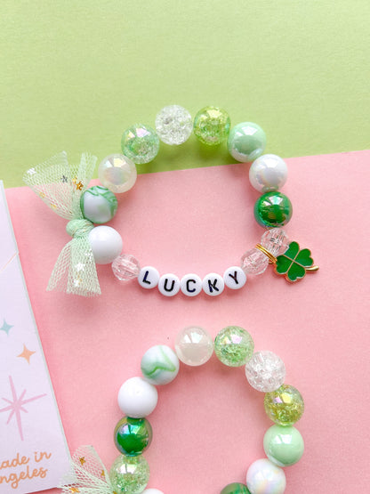 Kids St. Patrick's Day Beaded Bracelet (STP-3)