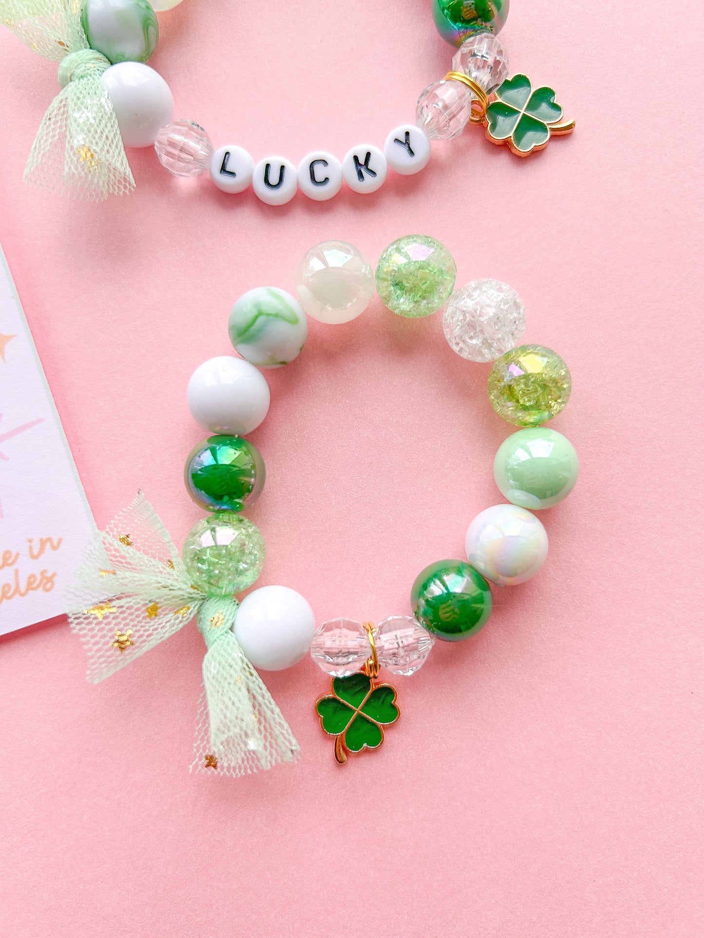 Kids St. Patrick's Day Beaded Bracelet (STP-3)