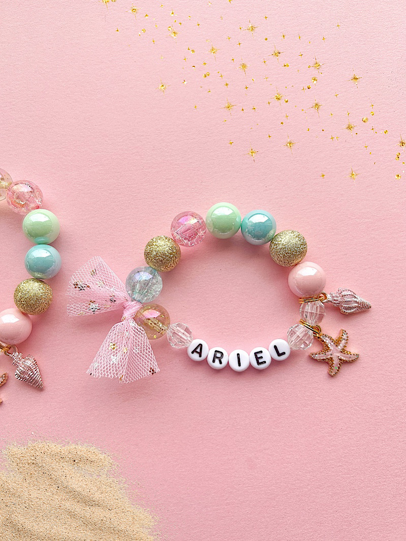 Starfish & Shell Beaded Charm Bracelet (SMR-4)