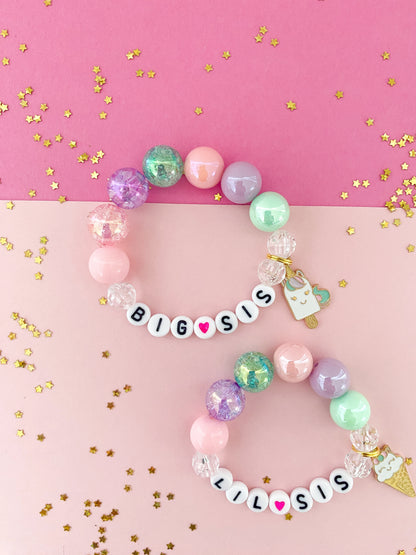 Unicorn Sister Beaded Charm Bracelet (SIS-1)