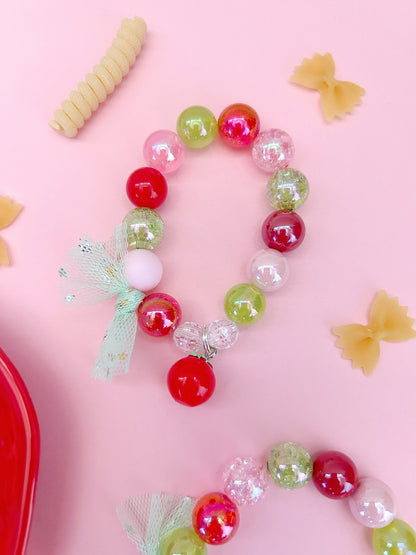 Kids Tomato Beaded Charm Bracelet (ITL-4)