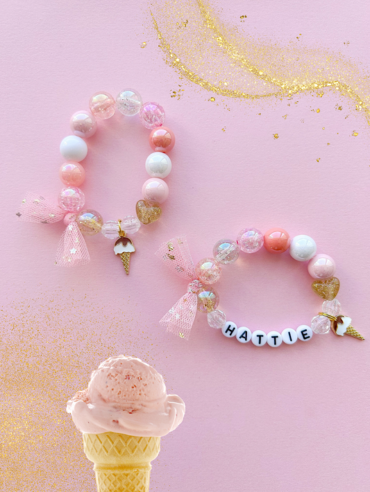 Ice Cream Beaded Charm Bracelet (CHR-8)