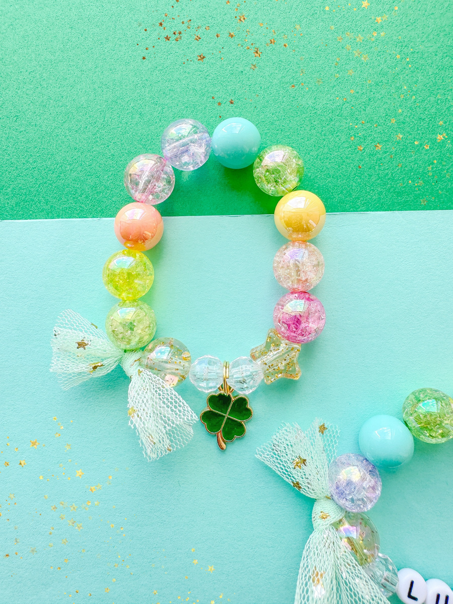 Kids St. Patrick's Day Beaded Bracelet (STP-2)