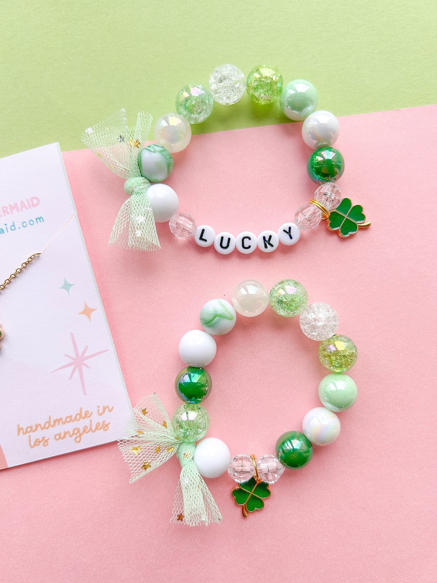 Kids St. Patrick's Day Beaded Bracelet (STP-3)