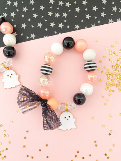 Ghost Beaded Charm Bracelet (HAL-2)