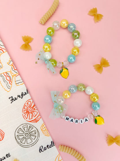 Kids Lemon Beaded Charm Bracelet (ITL-1)