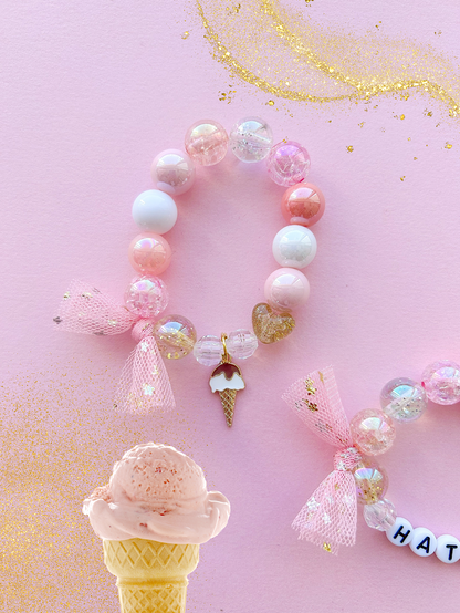 Ice Cream Beaded Charm Bracelet (CHR-8)