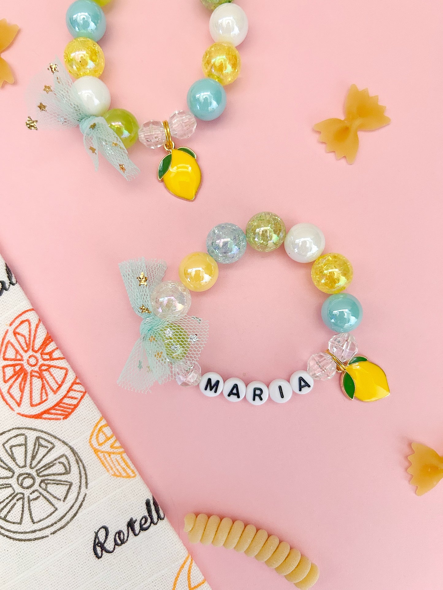 Kids Lemon Beaded Charm Bracelet (ITL-1)