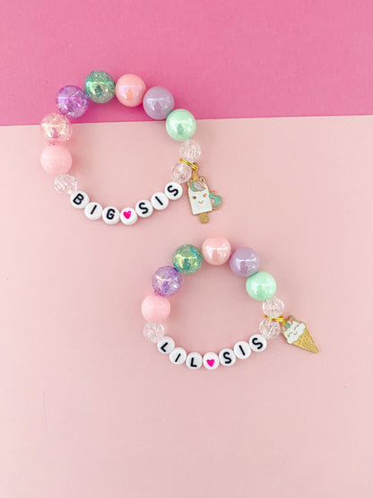 Unicorn Sister Beaded Charm Bracelet (SIS-1)