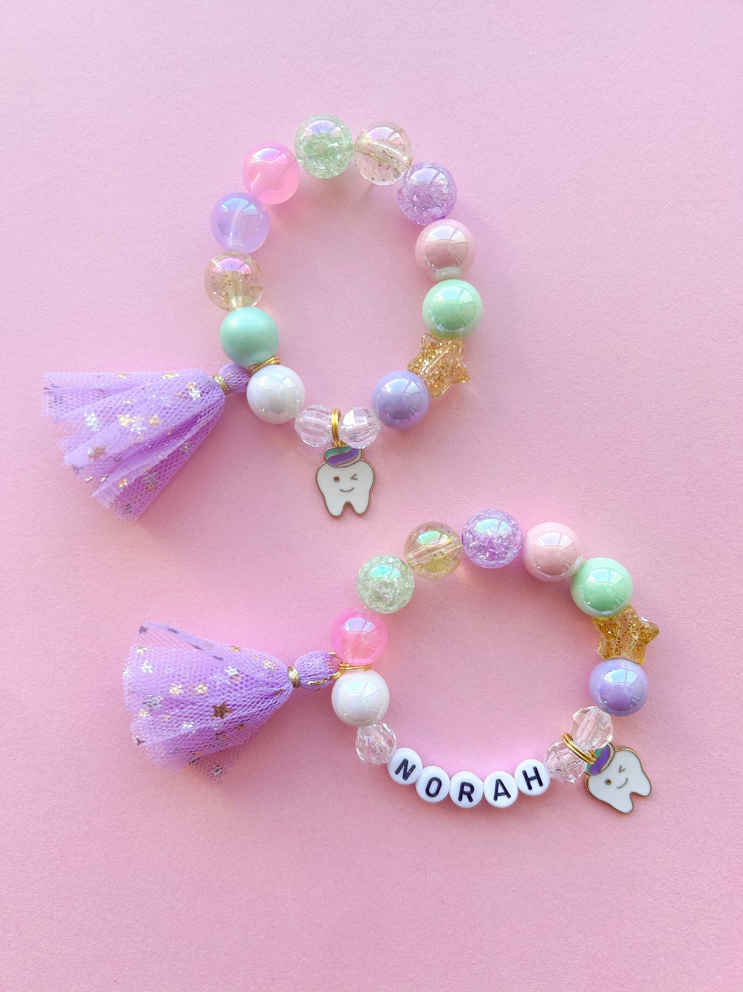 Tooth Fairy Beaded Charm Bracelet (CHR-7)