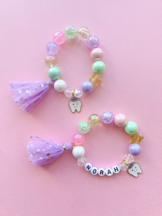 Tooth Fairy Beaded Charm Bracelet (CHR-7)