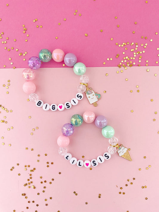 Unicorn Sister Beaded Charm Bracelet (SIS-1)