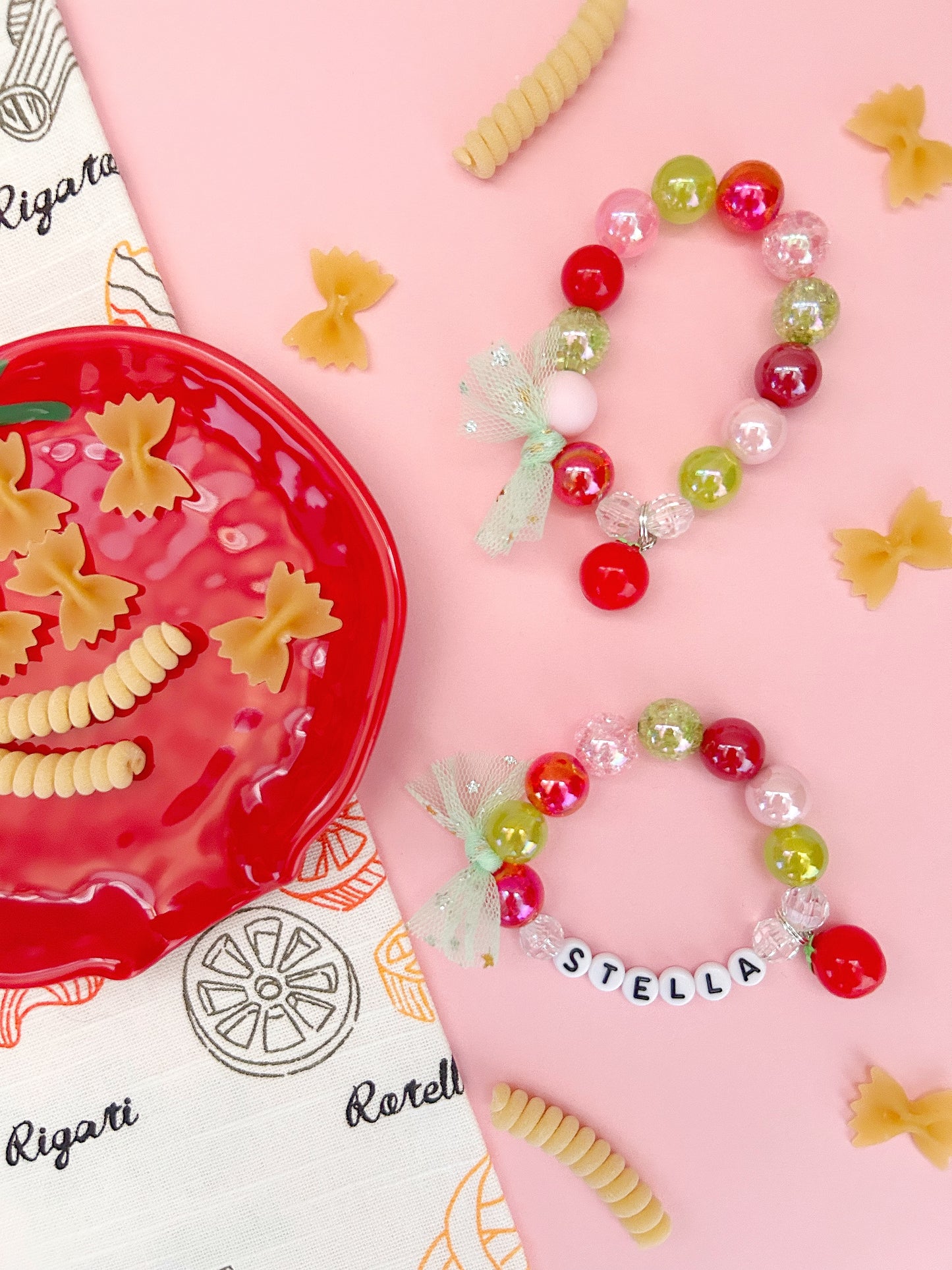 Kids Tomato Beaded Charm Bracelet (ITL-4)