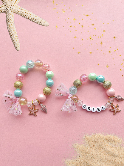 Starfish & Shell Beaded Charm Bracelet (SMR-4)